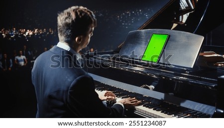 Similar – Image, Stock Photo pianist at a music concert