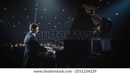 Similar – Image, Stock Photo pianist at a music concert