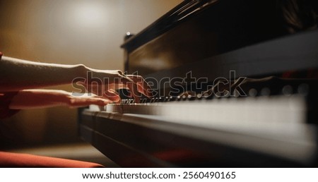 Similar – Image, Stock Photo pianist at a music concert