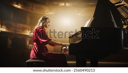Similar – Image, Stock Photo pianist at a music concert