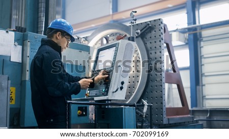 Similar – Image, Stock Photo Man working with metal in workshop