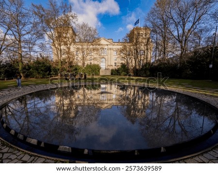 Similar – Image, Stock Photo Reichstag in the reflection of a puddle II