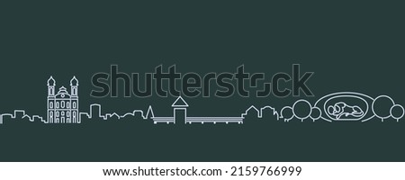 Lucerne Single Line Skyline Profile