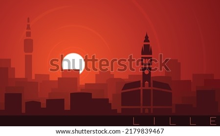 Lille Low Sun Skyline Scene