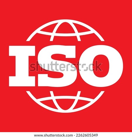 ISO, Health And Safety, certification stamp or official logo of ISO.