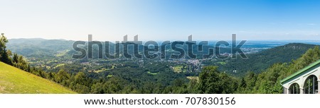 Panoramic view of Baden Baden from Mount Merkur Stock foto © 