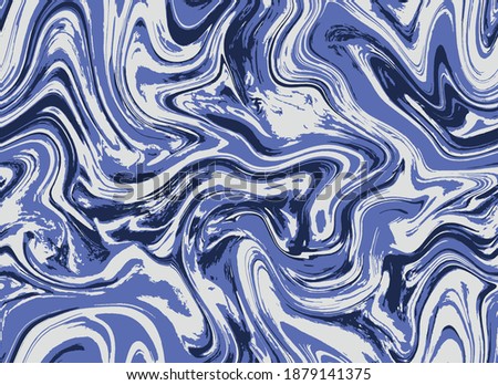 Bright Repeat Modern Vector Oil. Light Blue Color Graphic Ebru. Blue Seamless Liquid Paint Art. Pastel Repeat Aqua Graphic Marble. Aqua Seamless Wallpaper.