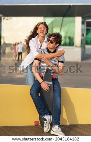 Similar – Foto Bild Zwei junge Skater, die mit den Köpfen auf ihren Boards ruhen.