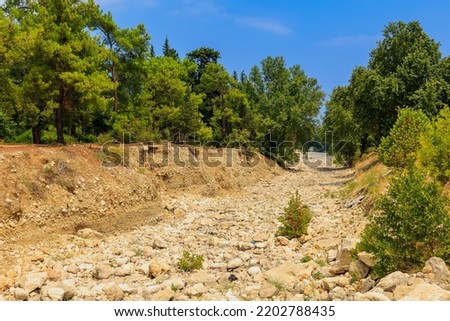 Similar – Foto Bild Frühling Schmelzen Fluss Überschwemmung Luftbild-Panorama. Überlaufwasser im Frühling