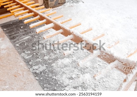 Similar – Image, Stock Photo cold metal Snow Grating