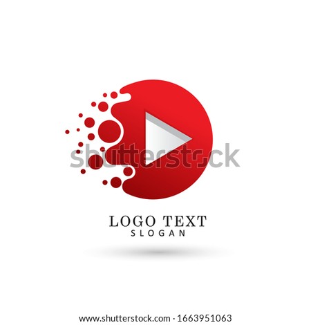 Play & Multimedia Logo. Symbol & Icon Vector Template.