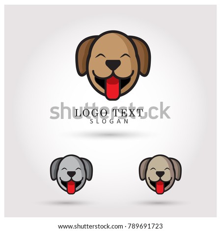 dog puppy head logo symbol icon vector template ez canvas puppy template