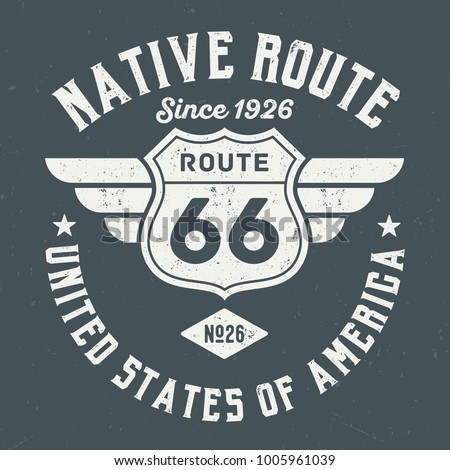 Native Route - Tee Design For Print