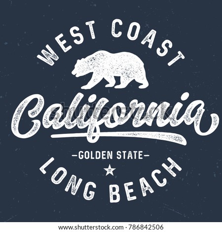 West Coast California - Tee Design For Print