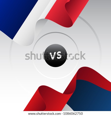 France vs Czech. Ice hockey championship 2018. Vector illustration.