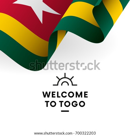 Welcome to Togo. Togo flag. Patriotic design. Vector illustration.