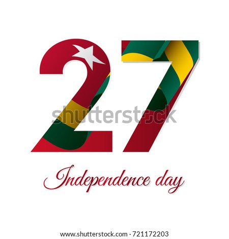 Togo Independence day. Vector illustration.