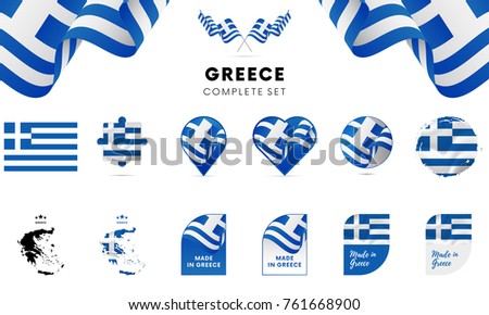 Greece complete set. Vector illustration.