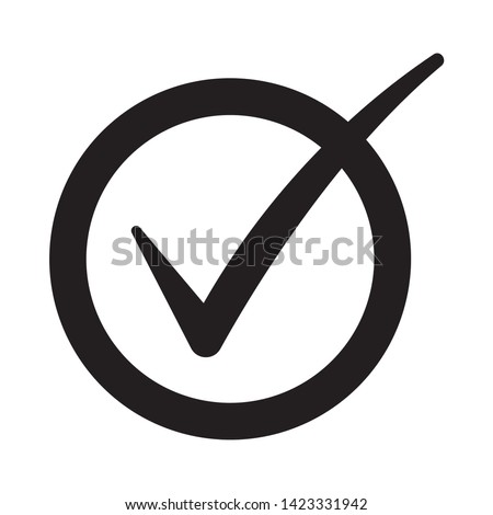 Check mark symbol, check box icon. Checkbox set with blank and checked checkbox line art vector icon for apps and websites