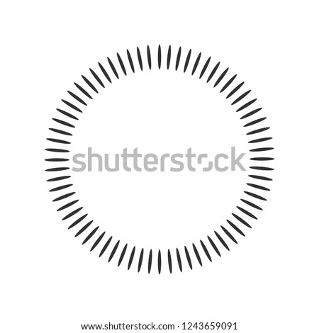 Geometric circle element made of radiating shapes. Abstract circle shape. vector illustration isolated on white background.