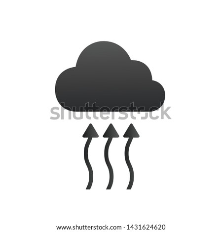 The water cycle concept icon. Water arrows goes up creating the cloud. Vector illustration isolated on white background