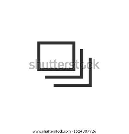 Continuous shooting icon, burst shot symbol. Layers stack icon. Stock vector illustration isolated