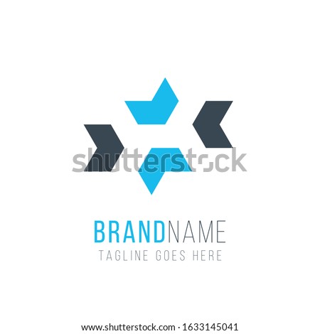 Logistics or delivery logo template. Letter X, four arrows in one point. Express money, internet digital fast transfer icon. logistic delivery courier provider. Vector illustration