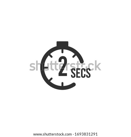 2 seconds Countdown Timer icon set. time interval icons. Stopwatch and time measurement. Stock Vector illustration isolated on white background.