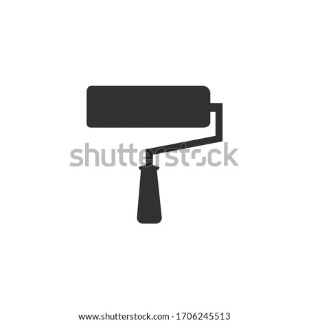 paint roller icon, paint symbol sign. Stock Vector illustration isolated on white background.