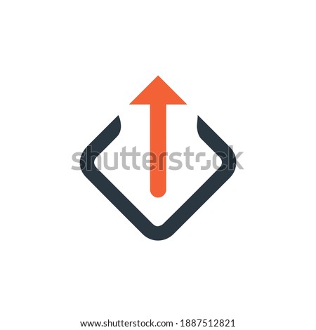 External Link Icon with Arrow and Box, Open in new window flat icon. Stock Vector illustration isolated on white background.