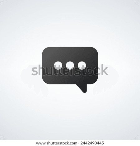 Typing in a chat speech bubble icon, comment sign symbol with three dots. communication speak message symbol. Stock vector illustration isolated