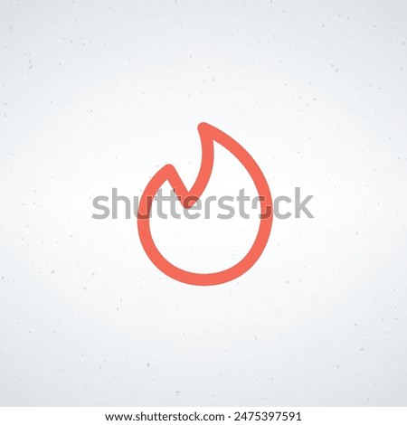 Fire flame, Flame Line Icon, For Mobile and Web. Fire flame icon design isolated