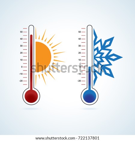 Thermometer sun and snow 