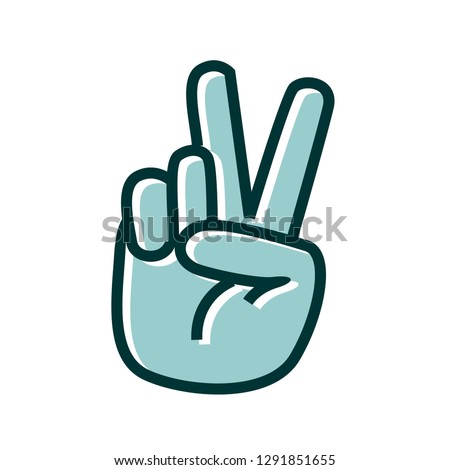 peace symbol, Hand gesture peace sign