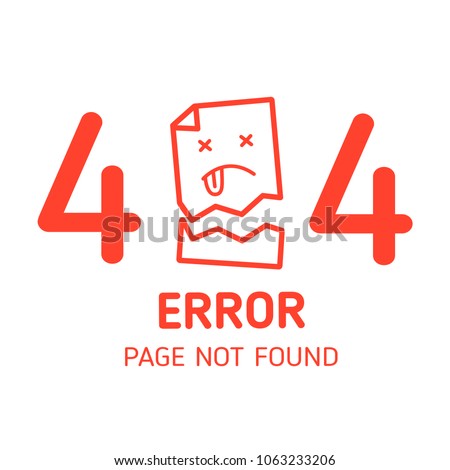 404 error page not found miss paper with white background design template for website background graphic