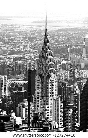 NEW YORK CITY - MARCH 24: The Chrysler building was the world\'s tallest building (319 m) before it was surpassed by the Empire State Building in 1931, on March 24, 2012 in Manhattan, New York City.