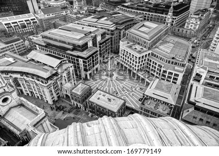 Paternoster Square, view from St. Paul, London.
