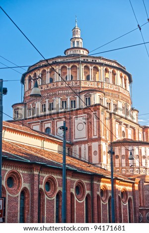 Church of Santa Maria delle Grazie, Milan, Italy, home of the famous \