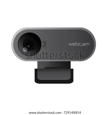 Security and technology concept - webcam Vector illustration isolated on white background
