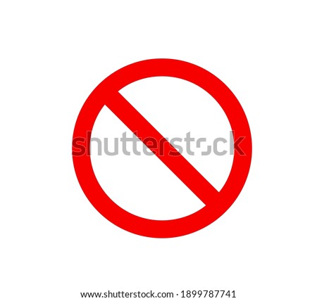 Vector stop sign icon. Red no entry sign vector illustration, EPS 10