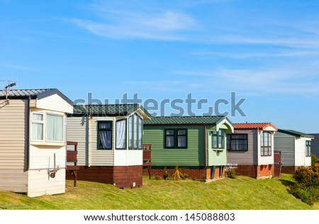 Cabins at holiday park in England