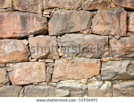 Medieval dry stone wall pattern