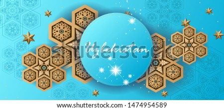 Uzbekistan Independence Day. abstract banner or poster