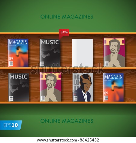 Online magazines Vector image 10