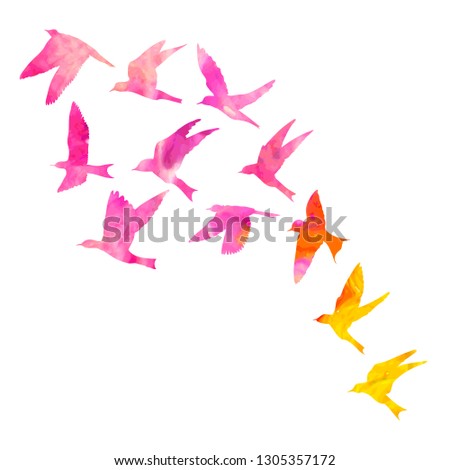 Similar – Image, Stock Photo Flying swallow bird. Ink black and white drawing