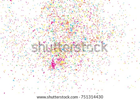 confetti random blow celebration background template with glitter