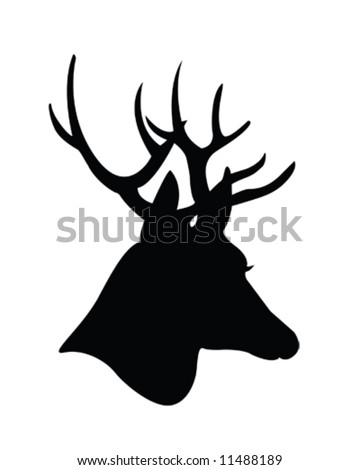 Deer Head Vector Illustration - 11488189 : Shutterstock