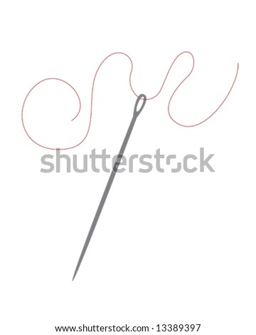 Needle And Thread Vector Illustration - 13389397 : Shutterstock