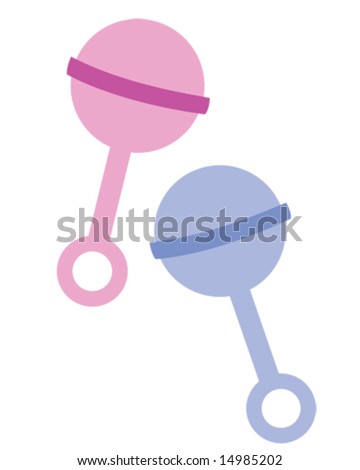 Baby Rattles Vector Illustration - 14985202 : Shutterstock