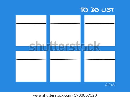 To Do List Sketch on Blue Background